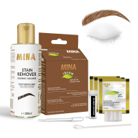 Light Brown Henna color regular kit with Stain Remover