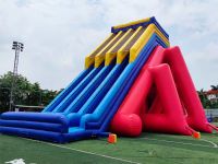 18m high outdoor giant adults inflatable hippo water slides with pool