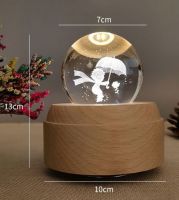 LED Night Light Crystal Ball Music Box From China