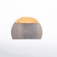 Stainless Steel Wood Handle Dough Scraper With Scale From China