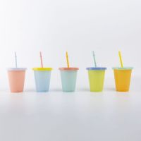 16 oz. Color Changing Cup With Straw Set