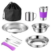 Stainless Steel Camping Dish Set From China