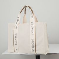 Women Logo Strap Canvas Tote Bag From China