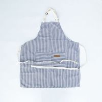 Kitchen Stripe Apron With 2 Pockets From China