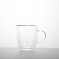 15 oz. Insulated Glass Coffee Cup With Handle