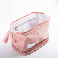 Double Layer Cosmetic Bag With Brush Compartment From China
