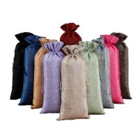 Custom Burlap Wine Bag With Drawstring From China