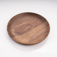 Black Walnut Round Dessert Plate From China