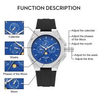 Men's Dress Watch, Quartz Analog Waterproof Leather Band Wrist Watches For Men, Easy Reader Big Face Stainless Steel Luxury Men Watch