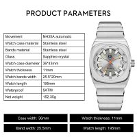 Automatic Watch For Men Analog Luminous Stainless Steel Men's Wrist Watches With Auto Date Calendar And Second Hand, 50m Waterproof Easy Reader Big Face Mens Luxury Watch