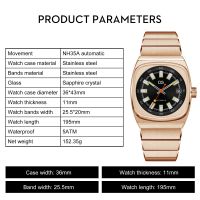 Automatic Watch For Men Analog Luminous Stainless Steel Men's Wrist Watches With Auto Date Calendar And Second Hand, 50m Waterproof Easy Reader Big Face Mens Luxury Watch