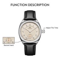 Men's Dress Watch, Quartz Analog Waterproof Leather Band Wrist Watches For Men, Easy Reader Big Face Stainless Steel Luxury Men Watch