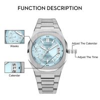 Men's Watch Quartz Analog Stainless Steel, 50m Waterproof Minimalist Thin Men Wrist Watches, Easy Reader Big Face Mens Luxury Watch