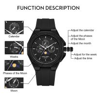 Men's Luxury Watch, Quartz Analog Waterproof Leather Band Wrist Watches For Men, Easy Reader Big Face Stainless Steel Luxury Men Watch