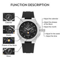 Men's Luxury Watch, Quartz Analog Waterproof Leather Band Wrist Watches For Men, Easy Reader Big Face Stainless Steel Luxury Men Watch