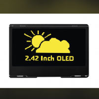 2.42 Inch OLED Display Screen module 128 x 64 Pixels Yellow and Black Supports SPI/ I2C Communication