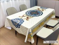 Jacquard Tablecloth Flower Pattern Polyester Table Cloth Spill Proof Dust-proof Wrinkle Resistant Table Cover For Kitchen Dining 