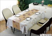 70 X 70 Inch Square Jacquard Tablecloth Table Cover - Waterproof/spill Proof/stain Resistant/wrinkle Free/heavy Duty - Great For Banquet, Parties, Dinner, Wedding 