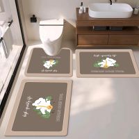 Cartoon Home Baby Deco Bathroom Mat Pu Leather Wear Resistance Bathroom Floor Mat No Stains Quick Drying Rubber Non-slip Shower Mat 