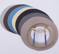  round fringed placemat set of 6  summer hot selling of round classic 38cm  heat resistance woven  placemats 