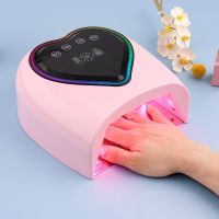 Gradient Color 98W Cordless Pro Cure UV LED Nail Lamp with acetone proof