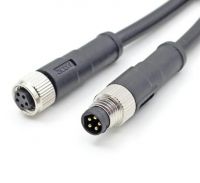 M8 Overmolded Connector Straight/Angle Male Female 5pin B code Unshielded Ip67 Waterproof Cable PVC Circular Plug 5M From China