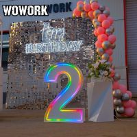 Wowork Led Electronic Big Marquee Letter Light Number For Wedding Decoration Event Props