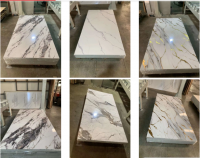 PVC Marble Sheet with UV Coating for Bathroom or TV Wall Decoration From China