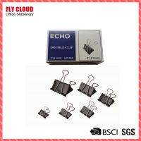 Metal office use Black File Fastener Fold Back Binder clips