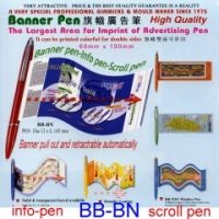 Advsertising Banner Flag Scroll Info Ballpoint Pen