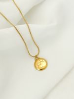 Enamel Zodiac Constellation Double Sided Pendant Necklace Stainless Steel Jewelry