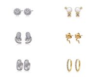 Cubic Zirconia Stud Earrings Huggies Stainless Steel Jewelry Fashion Waterproof Jewels For Women Wholesale