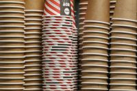 Disposable paper cup glass
