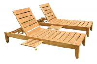 Teak Sun Lounger Pool Side