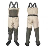 3 Layer Breathable Waders Fishing Chest Waders with 4mm Stocking Foots Fly Fishing Waders