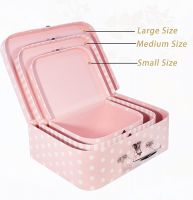 Paperboard Suitcases Storage Box Storage for Photo Storage Home Decoration, Wedding, Birthday, Anniversary and New Year Gift Decoration