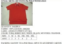 MENS 2 BUTTONS PK POLO WITH