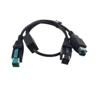 Custom 12V poweredusb to RJ50 HDMI 2x4 printer cable
