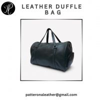 Leather duffle bag