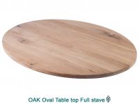 Oval  Hardwood Tabletop 