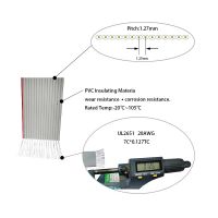 RJ7126 Harness Wire Cable  Crimp-Type IDC DB25PIN Female to FC2.54 Gray Ribbon Cable, D-SUB 25-Pin to IDC Ribbon Cable