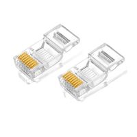 B11040 Cat5e Non-Shielded Gold-Plated RJ45 Crystal Head with 8P8C Triangular Chip