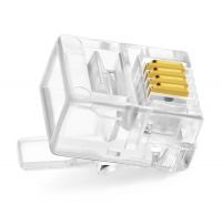 B11045 Telephone Crystal Head, 6P4C Gold