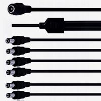 DC Power Y-Type Splitter Adapter Cable, 1 Female to 6 Male, 5.5mmx2.1mm DC Power Cable From China