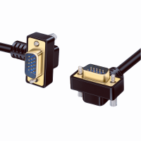 90-degree Double-elbow Vga Cable With Gold Plating