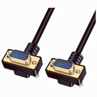 90-degree Double-elbow Vga Cable With Gold Plating