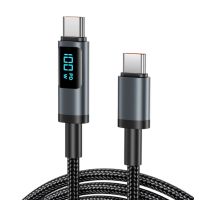 PD100W Smart Digital Display Data Cable, Universal Fast Charging Cable for Apple and Android Phones as well as Laptops, with Dual Type-C Connectors 
