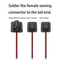 Sewn Female Head Wire, Type-c Female Socket, DC5521 Micro Sewn Wire, Wiring for Massage Chair Heating