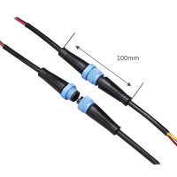 M15 Waterproof Connector, 2, 3, 4, 5-core, 0.3/0.5/0.75 square millimeter Street Light Module Waterproof Male and Female Plug Connector  From China
