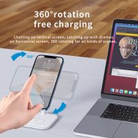 2-in-1 15W Dual Wireless Magnetic Charger Stand